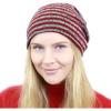 image:imageThe Hat Depot Fashion Junior Youth Unisex Soft Warm Stripe Knit Beanie Winter Hat Made in USA Red