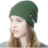 image:imageThe Hat Depot Fleece Winter Functional Beanie Hat Cold WeatherReflective Safety for Everyone Performance StretchDark Green