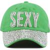 image:imageThe Hat Depot Premium Quality Bling Shiny Sexy Cotton Baseball Cap Lime
