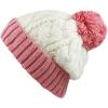image:imageThe Hat Depot Thick Womens Sherpa Lining Winter Beanie with Pearl Decoration Knit HatWhitepink
