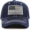 image:imageThe Hat Depot USA Flag Athletic Curved Brim Baseball CapDark Denim