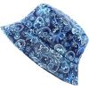 image:imageThe Hat Depot Unisex Cute Unique Print Faux Leather Bucket HatBlue