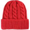 image:imageThe Hat Depot Winter Big Slouchy Chunky Thick Stretch Knit Beanie Fleece Lined Beanie Without Pom Hat2 Curly Red
