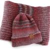 image:imageThe Hat Depot Winter Warm Knit Infinity Loop Scarf And Cuff Beanie Hat Bundle SetBurgundy