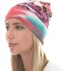image:imageWomen Beanie for Tie Dye amp Leopard amp Ponytail Cuffed Knit Viscose Acrylic Unisex Slouch Style Winter Hat5 Leopard  Color 3