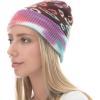 image:imageWomen Beanie for Tie Dye amp Leopard amp Ponytail Cuffed Knit Viscose Acrylic Unisex Slouch Style Winter Hat5 Leopard  Color 5