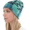 image:imageWomen Beanie for Tie Dye amp Leopard amp Ponytail Cuffed Knit Viscose Acrylic Unisex Slouch Style Winter Hat5 Leopard  Color 6