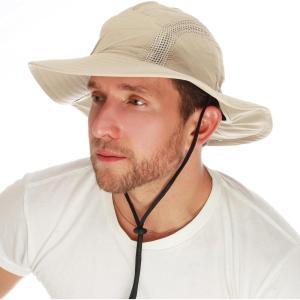 image:image50 UPF Outdoor Safari Sun Mesh Bucket Boonie UV Sun Protection HatFlapkhaki