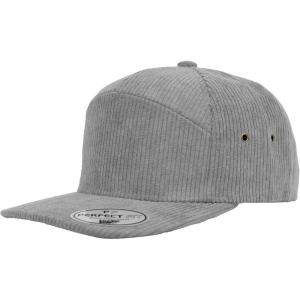 image:image7 Panel Corduroy Cap  Structured Cotton Snapback Flat Bill Adjustable Unisex Streetwear HatGrey