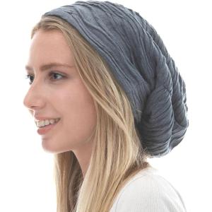 image:imageChemo Slouchy Style Baggy Beanie Cancer Headwear for Women Fleece Lining Winter Hat6 2800  Blue