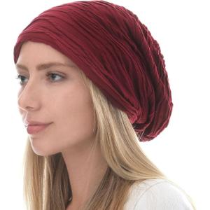 image:imageChemo Slouchy Style Baggy Beanie Cancer Headwear for Women Fleece Lining Winter Hat6 2800  Burgundy