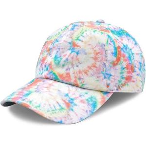 image:imageCotton Baseball Cap Dad Hat  Washed Low Profile Adjustable Hat for Men Women Casual Outdoor Running Golf2 Tie Dye  3