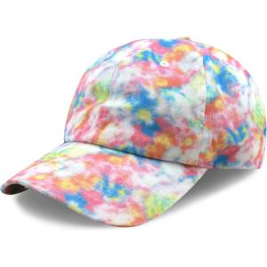 image:imageCotton Baseball Cap Dad Hat  Washed Low Profile Adjustable Hat for Men Women Casual Outdoor Running Golf2 Tie Dye  5