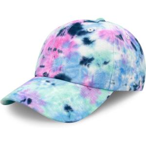 image:imageCotton Baseball Cap Dad Hat  Washed Low Profile Adjustable Hat for Men Women Casual Outdoor Running Golf2 Tie Dye  7