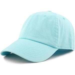 image:imageCotton Baseball Cap Dad Hat  Washed Low Profile Adjustable Hat for Men Women Casual Outdoor Running GolfAqua