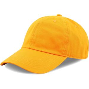 image:imageCotton Baseball Cap Dad Hat  Washed Low Profile Adjustable Hat for Men Women Casual Outdoor Running GolfGold