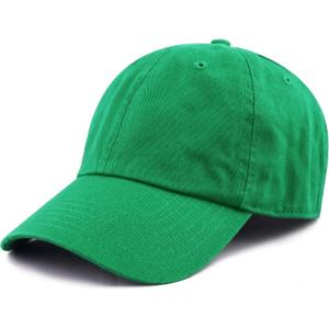 image:imageCotton Baseball Cap Dad Hat  Washed Low Profile Adjustable Hat for Men Women Casual Outdoor Running GolfKelly Green