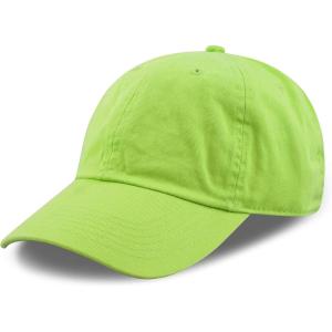 image:imageCotton Baseball Cap Dad Hat  Washed Low Profile Adjustable Hat for Men Women Casual Outdoor Running GolfLime