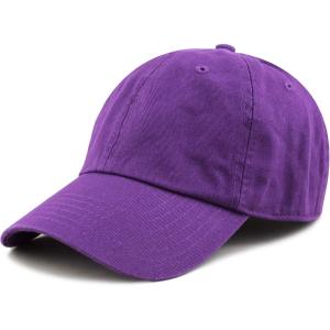 image:imageCotton Baseball Cap Dad Hat  Washed Low Profile Adjustable Hat for Men Women Casual Outdoor Running GolfPurple
