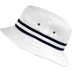 image:imageCotton Bucket Hat Packable Sun Hat  Unisex Summer Travel Beach Fisherman Hat for Men Women Outdoor Fishing Hiking0 Band White
