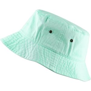 image:imageCotton Bucket Hat Packable Sun Hat  Unisex Summer Travel Beach Fisherman Hat for Men Women Outdoor Fishing HikingAqua