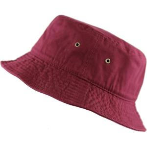 image:imageCotton Bucket Hat Packable Sun Hat  Unisex Summer Travel Beach Fisherman Hat for Men Women Outdoor Fishing HikingBurgundy