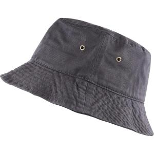 image:imageCotton Bucket Hat Packable Sun Hat  Unisex Summer Travel Beach Fisherman Hat for Men Women Outdoor Fishing HikingCharcoal