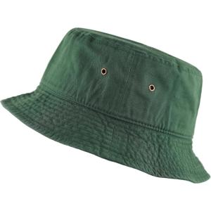 image:imageCotton Bucket Hat Packable Sun Hat  Unisex Summer Travel Beach Fisherman Hat for Men Women Outdoor Fishing HikingDark Green