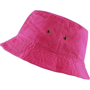 image:imageCotton Bucket Hat Packable Sun Hat  Unisex Summer Travel Beach Fisherman Hat for Men Women Outdoor Fishing HikingFuchsia