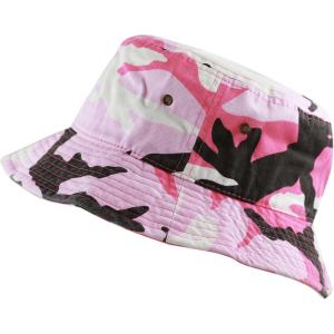 image:imageCotton Bucket Hat Packable Sun Hat  Unisex Summer Travel Beach Fisherman Hat for Men Women Outdoor Fishing HikingPink Camo