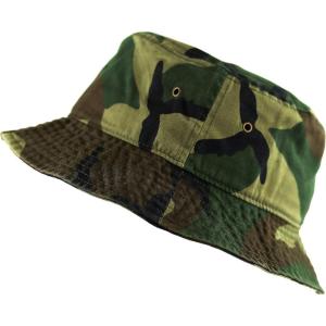 image:imageCotton Bucket Hat Packable Sun Hat  Unisex Summer Travel Beach Fisherman Hat for Men Women Outdoor Fishing HikingWoodland Camouflage