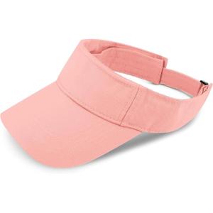image:imageSun Visor hat Sports 100 Cotton amp Pigment Quick Adjust Strap Closure SunProtect Golf Men Women Visor Cap1 Light Pink
