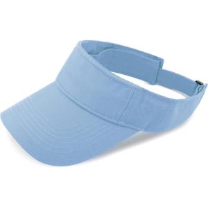 image:imageSun Visor hat Sports 100 Cotton amp Pigment Quick Adjust Strap Closure SunProtect Golf Men Women Visor Cap1 Sky Blue