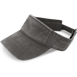 image:imageSun Visor hat Sports 100 Cotton amp Pigment Quick Adjust Strap Closure SunProtect Golf Men Women Visor Cap2 Pigment  Black