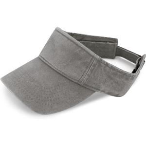 image:imageSun Visor hat Sports 100 Cotton amp Pigment Quick Adjust Strap Closure SunProtect Golf Men Women Visor Cap2 Pigment  Dark Grey
