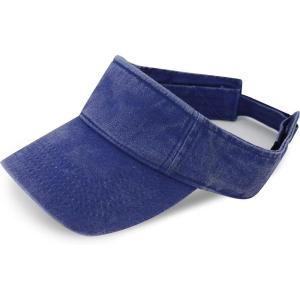image:imageSun Visor hat Sports 100 Cotton amp Pigment Quick Adjust Strap Closure SunProtect Golf Men Women Visor Cap2 Pigment  Royal Blue
