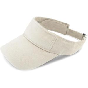 image:imageSun Visor hat Sports 100 Cotton amp Pigment Quick Adjust Strap Closure SunProtect Golf Men Women Visor Cap2 Pigment  Sand