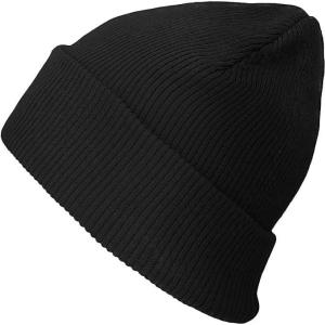 image:imageThe Hat Depot  100 Cotton Soft and Light Cuffed Skull Plain Daily Washed BeanieBlack