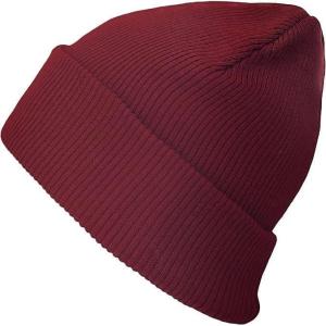 image:imageThe Hat Depot  100 Cotton Soft and Light Cuffed Skull Plain Daily Washed BeanieMaroon 2