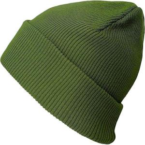 image:imageThe Hat Depot  100 Cotton Soft and Light Cuffed Skull Plain Daily Washed BeanieOlive 2