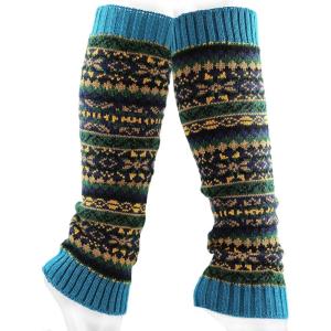 image:imageThe Hat Depot  Long Womens Knit Boot Topper Leg Warmer2 Style 2  Turquoise