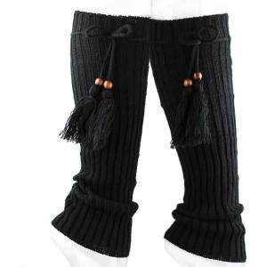 image:imageThe Hat Depot  Long Womens Knit Boot Topper Leg Warmer4 Style 4  Black