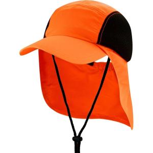 image:imageThe Hat Depot  Outdoor Safari Hiking Fishing Sun Block Cap Hat1 Cap  Blaze Orange