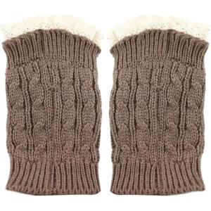 image:imageThe Hat Depot  Short Womens Knit Boot Topper Leg Warmer1 Style 7  Khaki