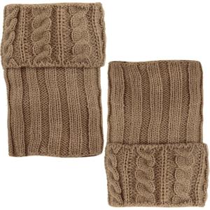 image:imageThe Hat Depot  Short Womens Knit Boot Topper Leg Warmer4 Style 4  Khaki