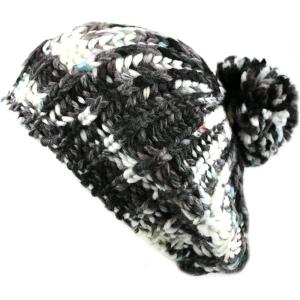 image:imageThe Hat Depot  Winter Multi Color Pom Pom Knit Beret Hat1 Style 1  BlackWhite