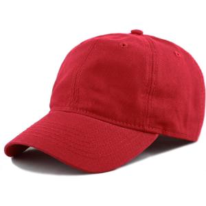 image:imageThe Hat Depot 100 Cotton Canvas 6Panel LowProfile Adjustable Dad Baseball CapRed