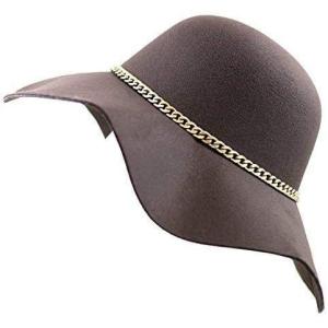 image:imageThe Hat Depot 1000 Cmh1110 Womens Floppy Soft Felt with Chain Decoration HatBrown