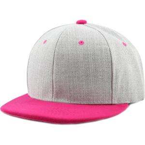 image:imageThe Hat Depot 1300hg Plain Heather Grey Snapback CapFuchsia