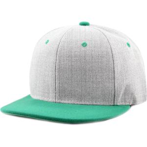 image:imageThe Hat Depot 1300hg Plain Heather Grey Snapback CapGreen
